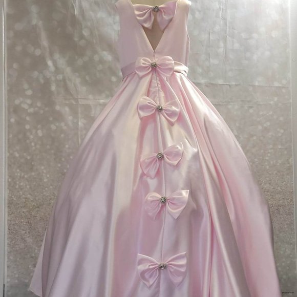 Pink Flower Girl Dress. - Picture 1 of 3